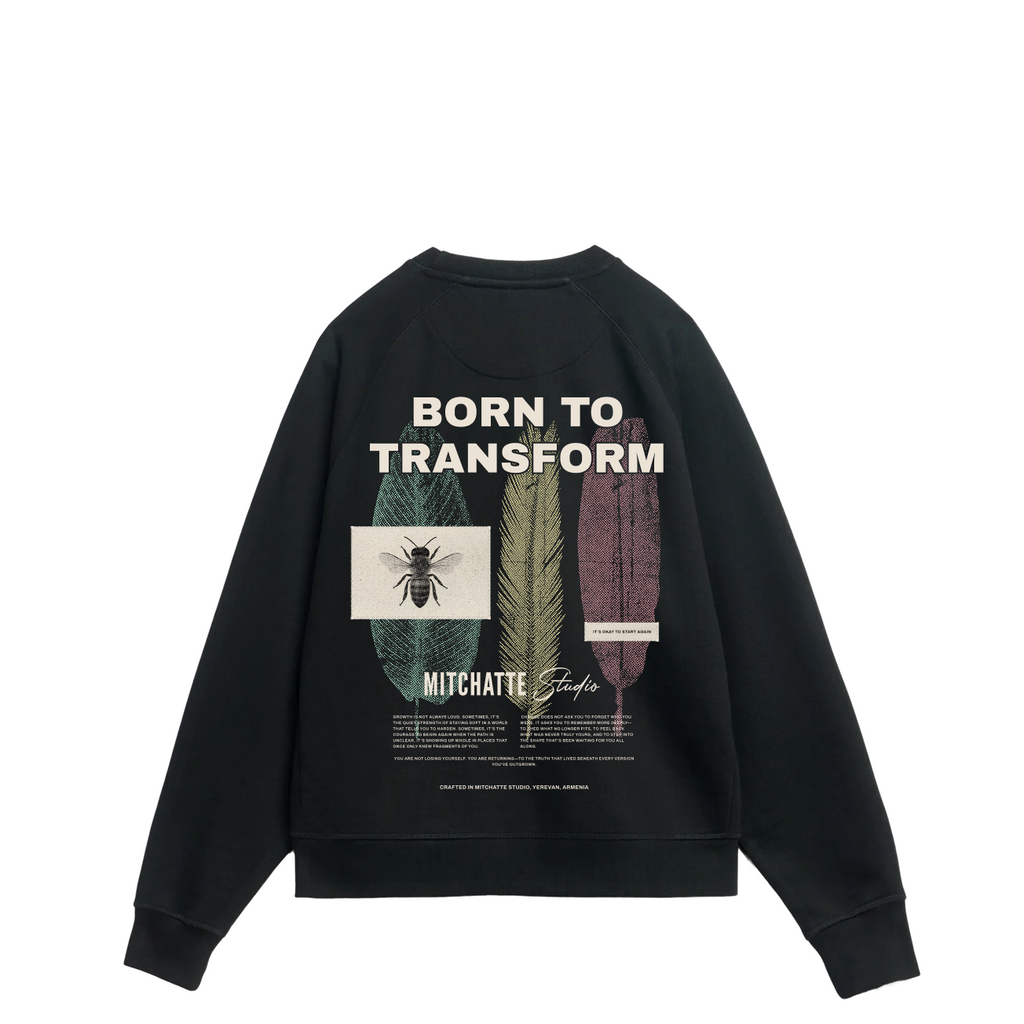 "Bee and Colorful Leaves" Sweatshirt