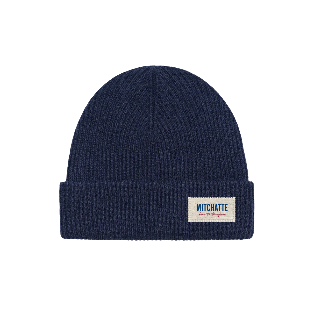 Navy-Blue Cashmere Beanie