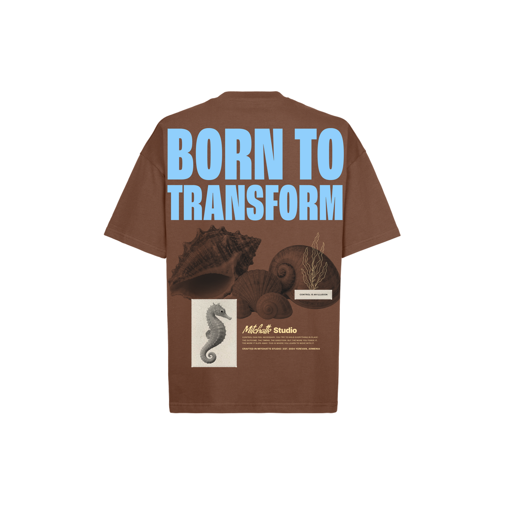 Seahorse and shells (Washed Brown)